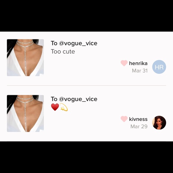 LAST! Rhinestone double layered choker lariat - Picture 4 of 4